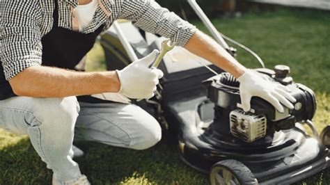 To do so, first disconnect the spark plug and siphon out the fuel tank or remove it, then tip the mower back and give the deck a thorough scraping with a putty knife and a wire brush. 5. Sharpen ...
